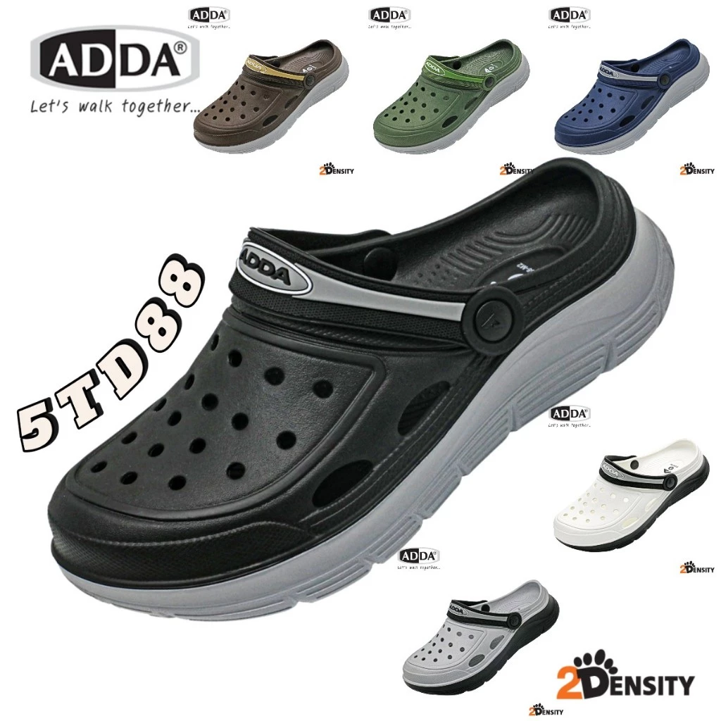 ADDA รุ่น 5TD88 SIZE (7-10) 2DENSITY นุ่มสวมใส่สบายมีสายรัดหลังมาให้เพิ่มความกระชับ รองเท้าหัวโต