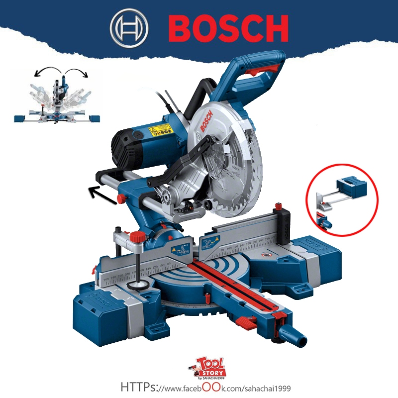 BOSCH GCM 254 D แท่น เลื่อยองศา สไลด์ได้