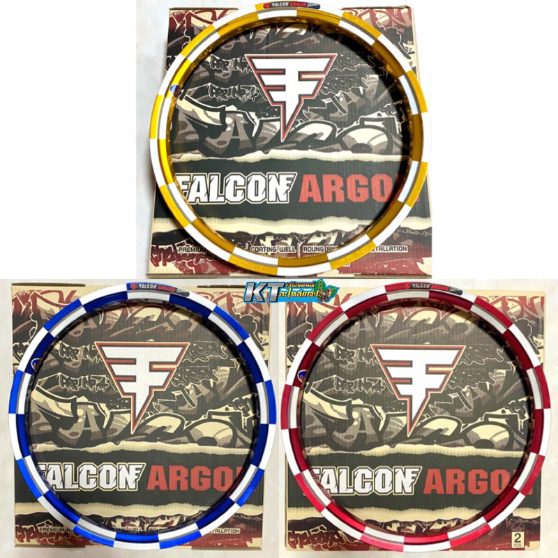 ล้อ FALCONE ARGON  ลายหมากฮอต ทรงเอ ล้อฟาค่อน ขนาด1.4 ขอบ17 (ราคาต่อคู่)
