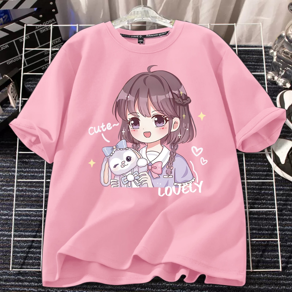 D561(พร้อมส่ง）เสื้อยืดแขนสั้ง สำหรับชายและหญิง.ลายแฟชั่งนานาชาติ ใส่เทียวออกกำลังกายได้ ราคา ถูกที่สุด ดีลบีเคเค แกลเลอรีภาพที่ 7