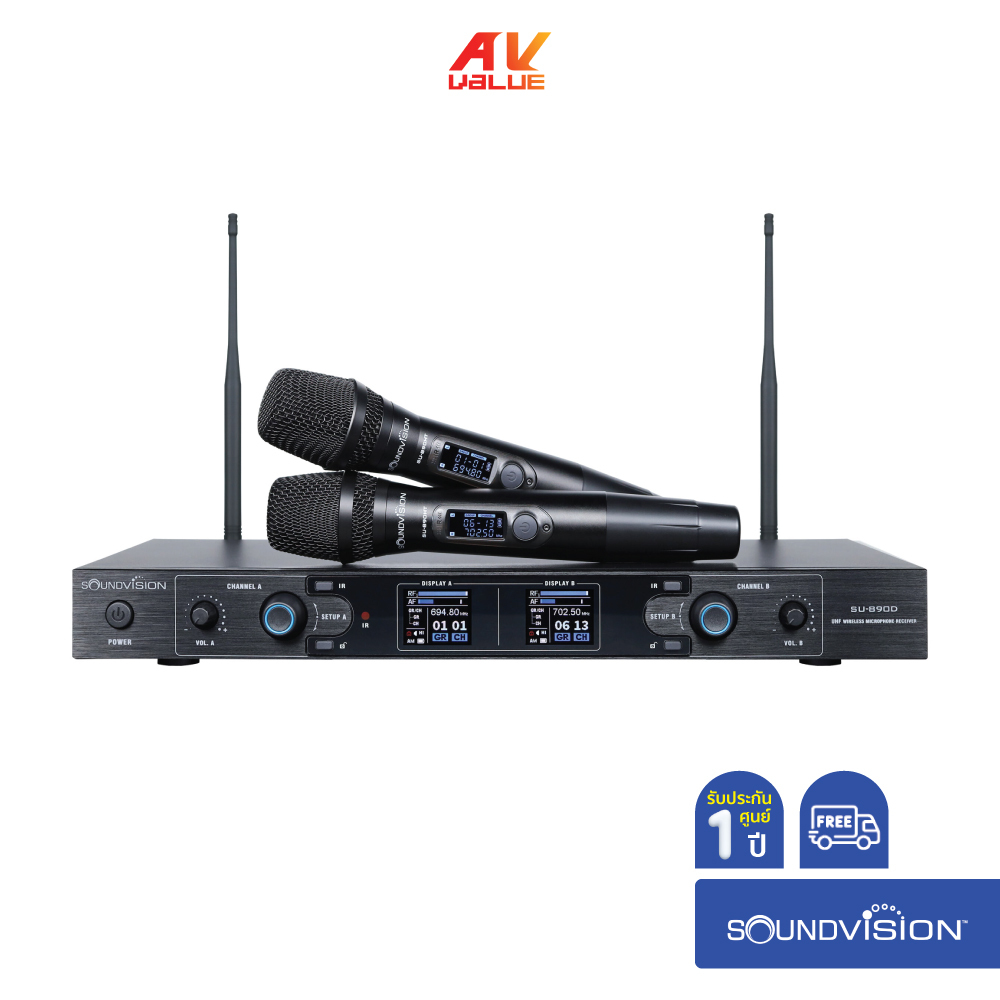 Soundvision SU-890D-ll/HT - Digital Wireless Microphones 156CH (Dual Handheld Transmitter)
