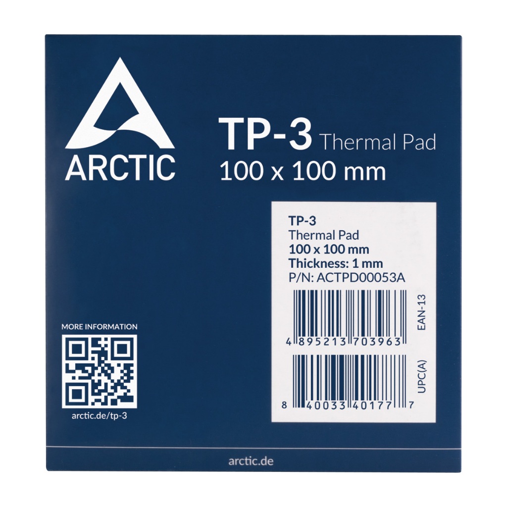ARCTIC THERMAL PAD TP-3 100*100*1MM  (แผ่นคาร์บอนระบายความร้อน / Thermal pad)