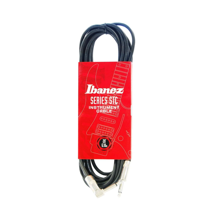 สายแจ็คกีต้าร์ Ibanez STC20L 20-Foot Series STC Guitar Cable with Straight and Right Angle Plugs
