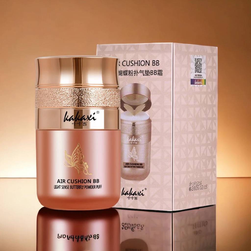 คุชชั่นผีเสื้อ Kakaxi air cushion BB  รองพื้น ​กันน้ำ​ กันเหงื่อ คุมมัน เนื้อเนียน ปกปิด หน้าฉ่ำวาว  ขนาด 30 g.
