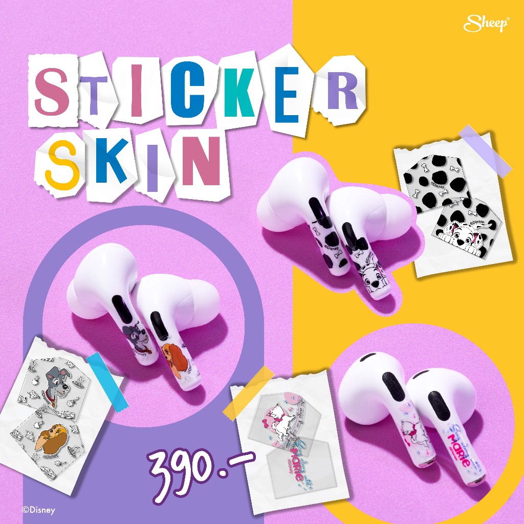 [Wrap for Airpods] Disney Sticker Skin For Airpods 1-2 / 3 / Pro1-2 ติดเองได้ง่าย มีอุปกรณ์ติดและถอดออก ไม่ทิ้งคราบกาว