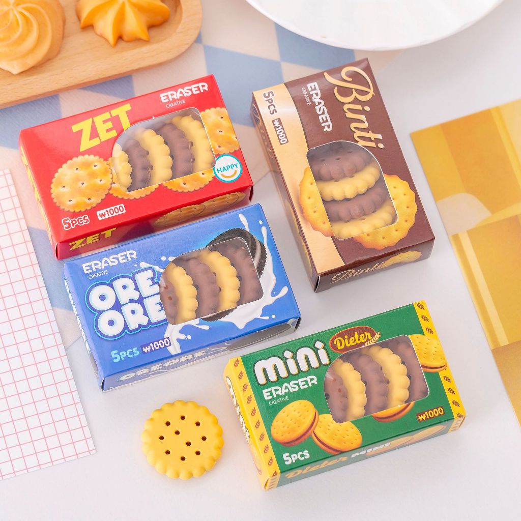 ยางลบคุ๊กกี้ ยางลบบิสกิตน่ารัก อุปกรณ์การเรียน เครื่องเขียน ยางลบดินสอ ยางลบแฟนซีราคาต่อชิ้น/ERA-010