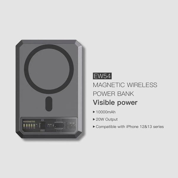 แบตสำรอง Eloop Orsen EW54 10000 mAh Magnetic Wireless Charger รองรับ PD 20W