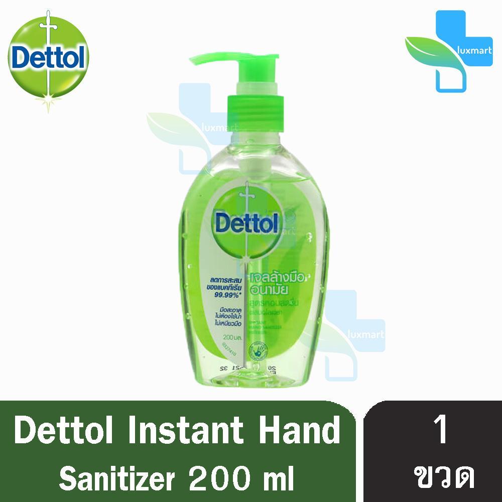 Dettol เดทตอล เจลล้างมืออนามัย 200 มล [1 ขวด] Dettol Instant Hand Soap Sanitizer 200ml