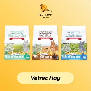 Vetrec Premium Hay หญ้าทิโมที Timothy / หญ้าโอ๊ต Oats / หญ้าอัฟฟาฟ่า Alfalfa ยกถุงขนาด 500g