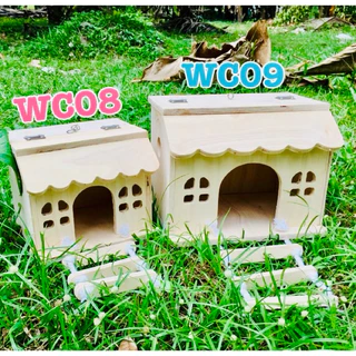 บ้านนก บ้านไม้สำหรับชูการ์ขนาดใหญ่ เปิดฝาด้านบนได้ มี 2 ขนาดให้เลือก [WC08/WC09]