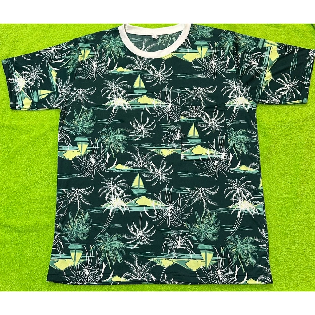 เสื้อยืดคอกลมแขนสั้นลายดอก Oversize ผ้าไมโครโพลีเอสเตอร์ thumbnail 3