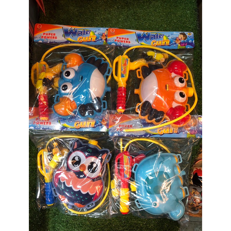 ปืนฉีดน้ำไม่ปั้มลมแบบเป้ฉีดน้ำลายการ์ตูน เหมาะสำหรับอายุ5ขวบขึ้นไป ส่วนลดร้านโค้ดคุ้ม พร้อมส่งกทม