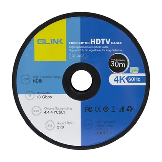 GLINK GL403-30 สายไฟเบอร์ออฟติก HDMI Cable 4K 30M