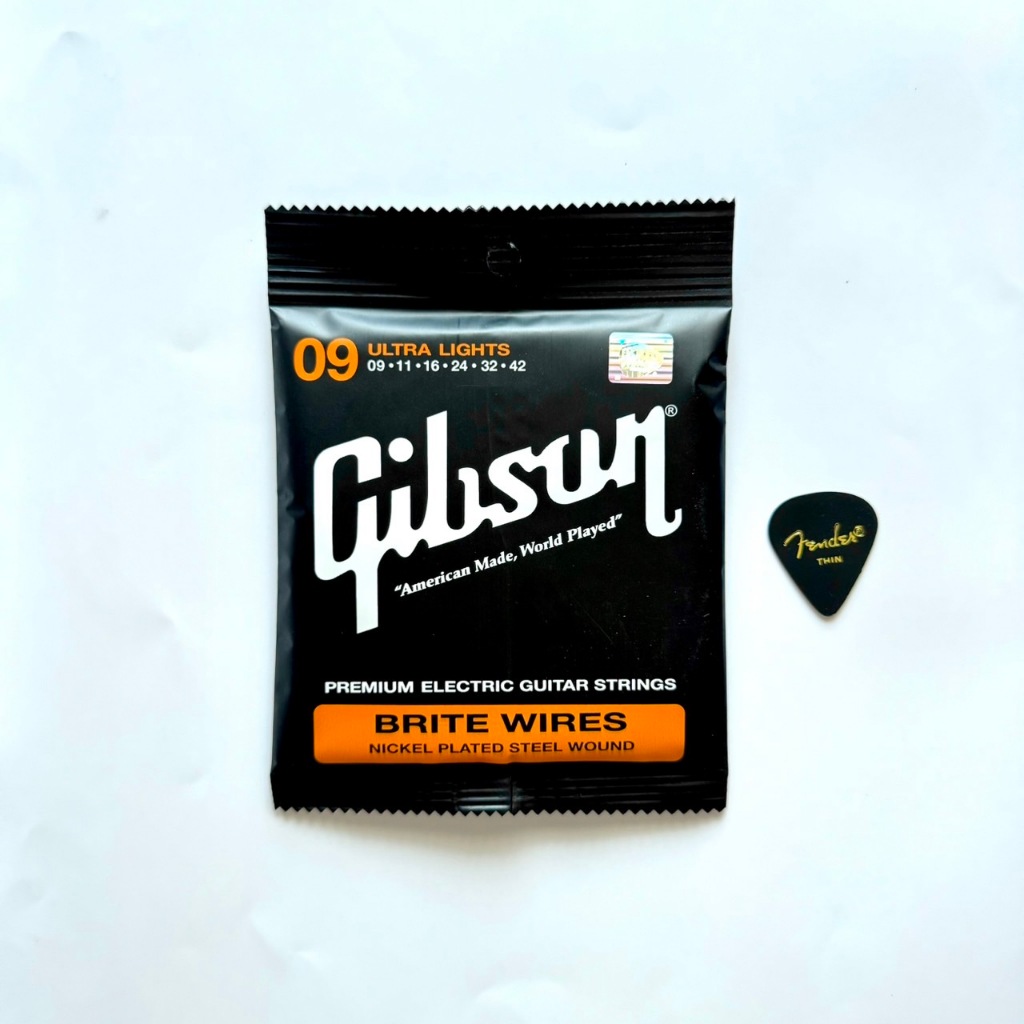 สุดคุ้มสายกีตาร์ไฟฟ้า Gibson ชุดเบอร์ 09 (ครบชุด6เส้น) สายกีตาร์นิยม เสียงใส กังวาน คมชัด แน่นนุ่มมือ สินค้าคุณภาพดี