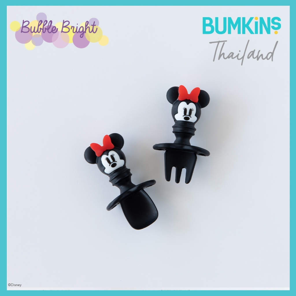 Bumkins Chewtensils Disney ชุดช้อนส้อมซิลิโคน สำหรับ 6 เดือนขึ้นไป สินค้าแท้จาก Bumkins Thailand