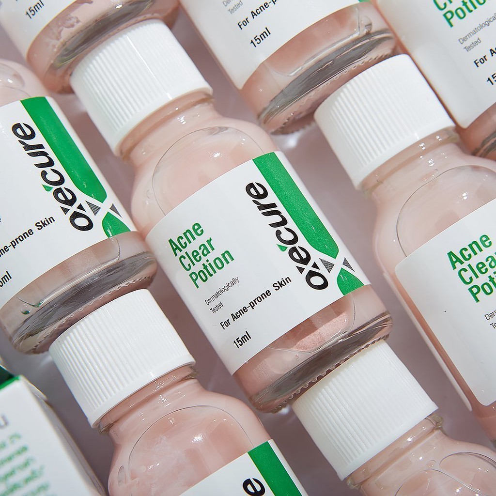 แต้มสิว แป้งน้ำชมพูลดสิว OxeCure Acne Clear Potion จากประเทศญี่ปุ่น 15ml  ลดสิว รอยดำ