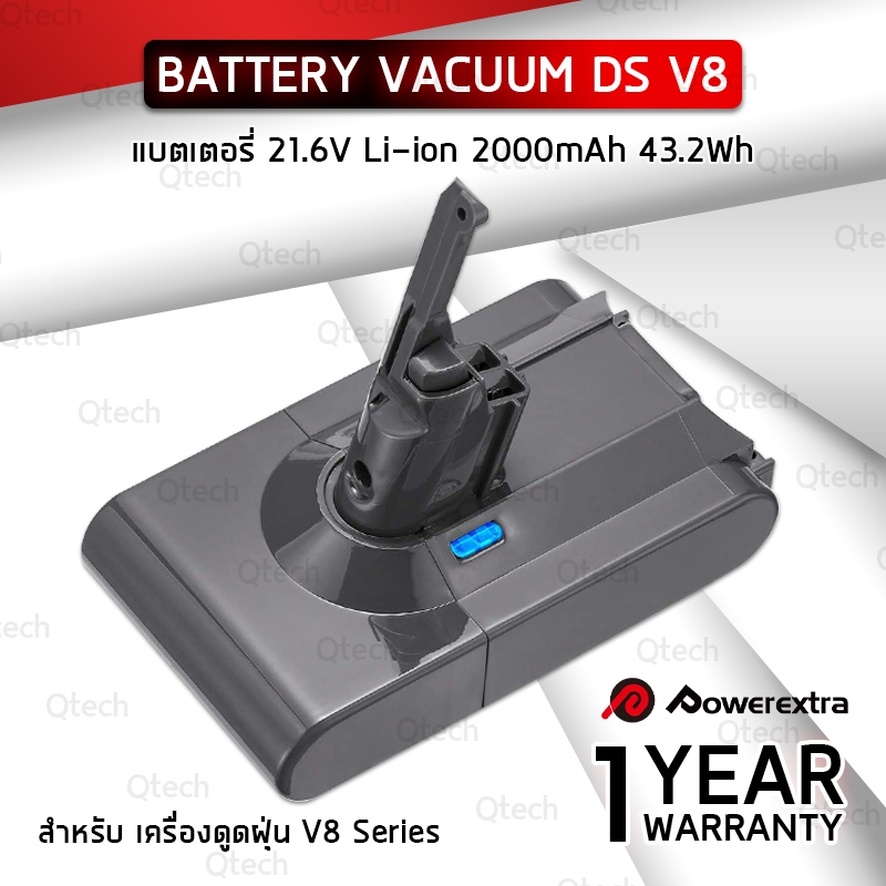 รับประกัน 1 ปี - แบตเตอรี่ ใช้สำหรับ Dyson V8 เครื่องดูดฝุ่น 21.6V 2Ah สำหรับ Battery V8 Absolute, V8 Animal