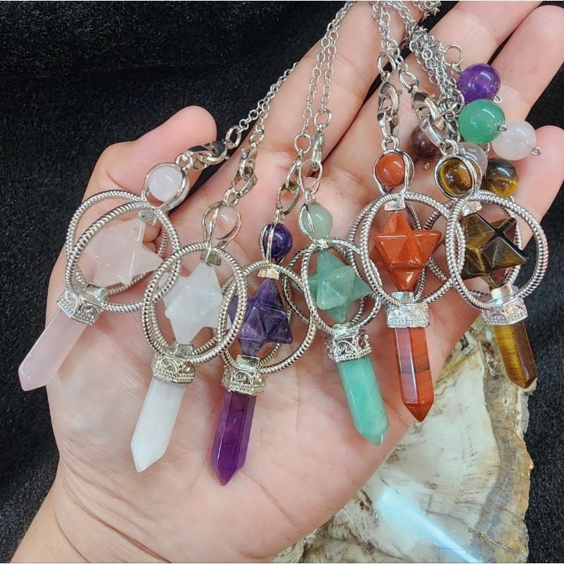เพนดูลั่มหิน ลูกดิ่งหิน Pendulum ชิ้นละ550 จี้หินเมอร์คาบา(Merkaba)เมอร์คะบา เมอร์คะบาห์