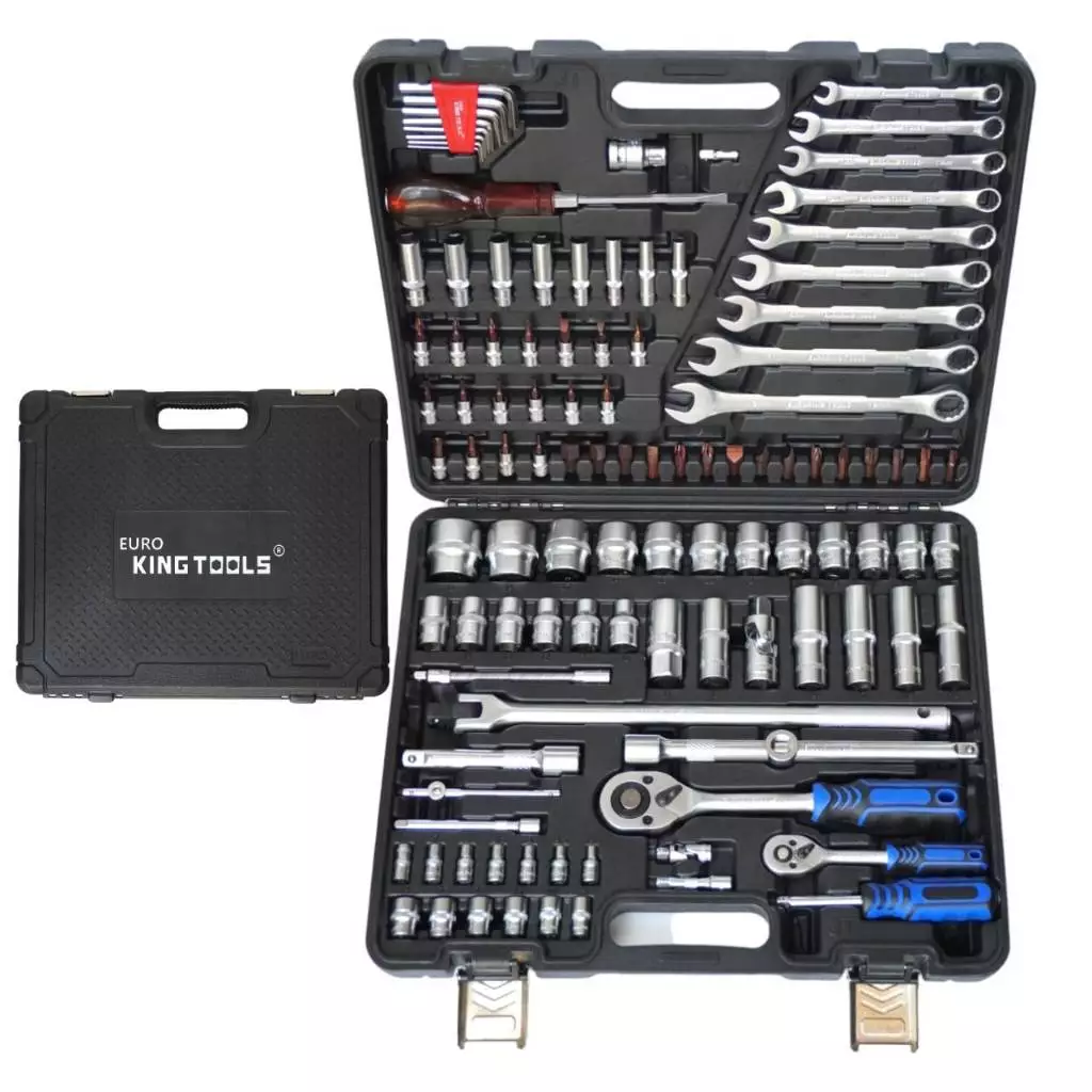 EURO KING TOOL บล็อกชุด รุ่น 111 ขนาด 1/2"-1/4"นิ้ว พร้อมชุดเครื่องมือ 111 ชิ้น ของแท้