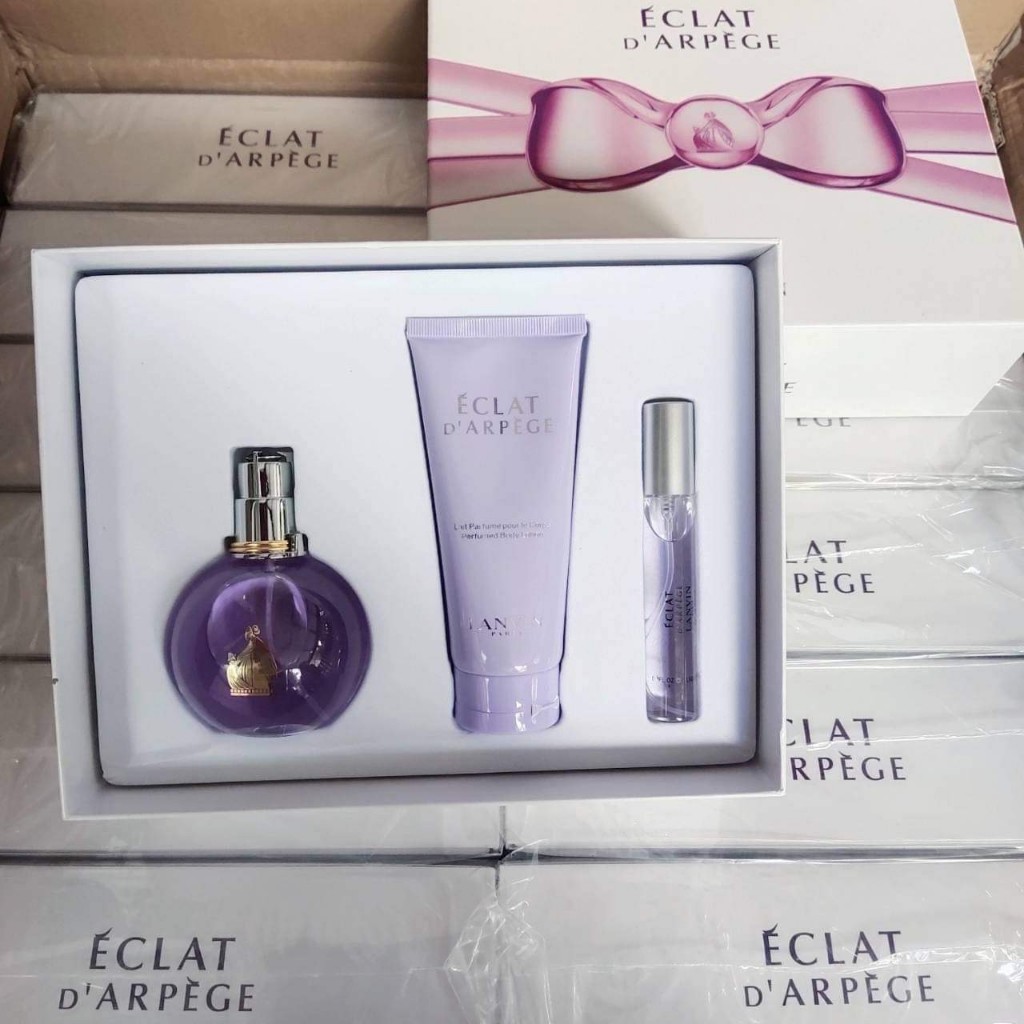 [ แท้ 100 %] 🌷Lanvin Eclat D'arpege Gift Set 100ml.+ 100ml. + 7.5 ml. กล่องซีล เซ็ทลองแวง