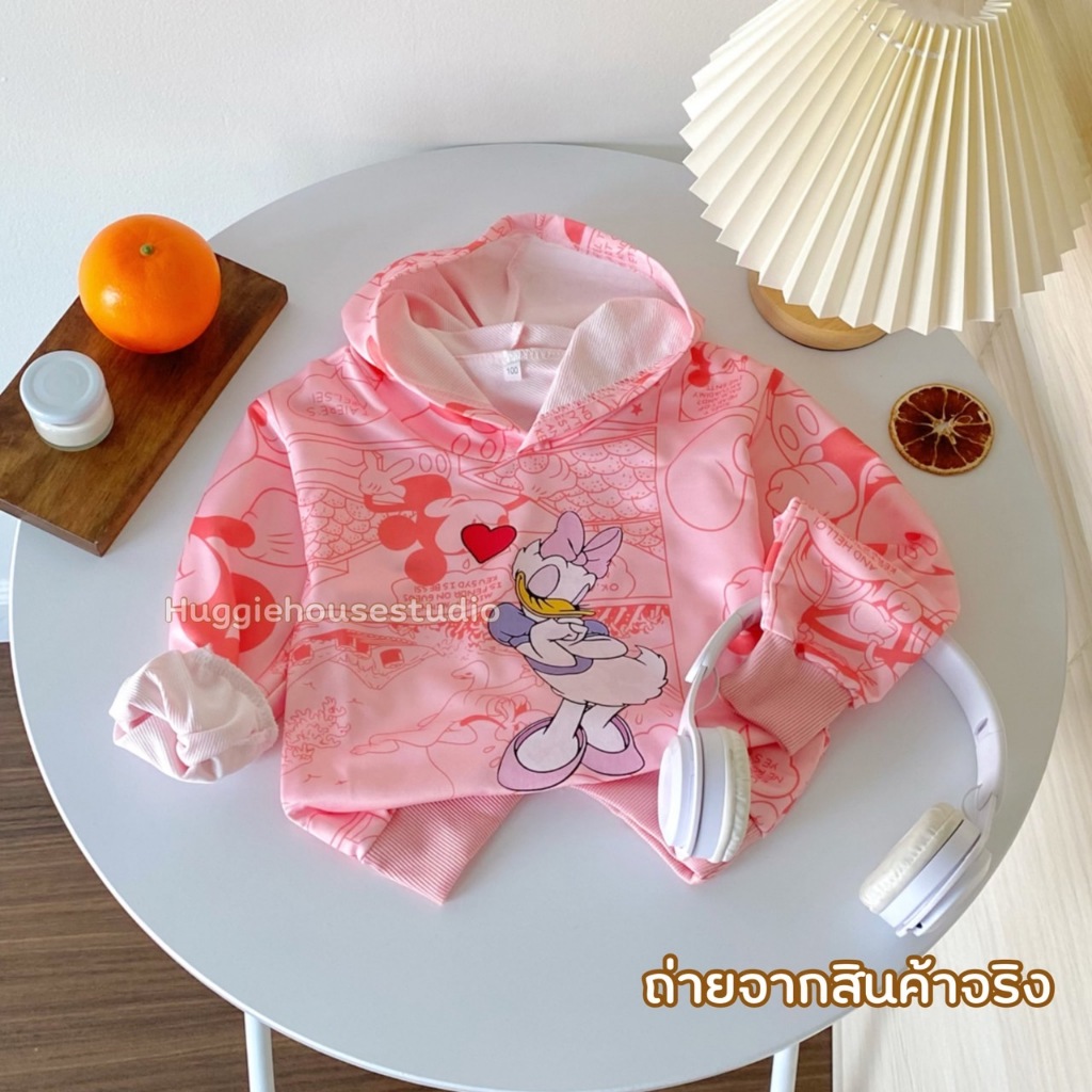 พร้อมส่ง ขบวนมิกกี้ เสื้อแขนยาวมีฮู้ดสีสันสดใส
