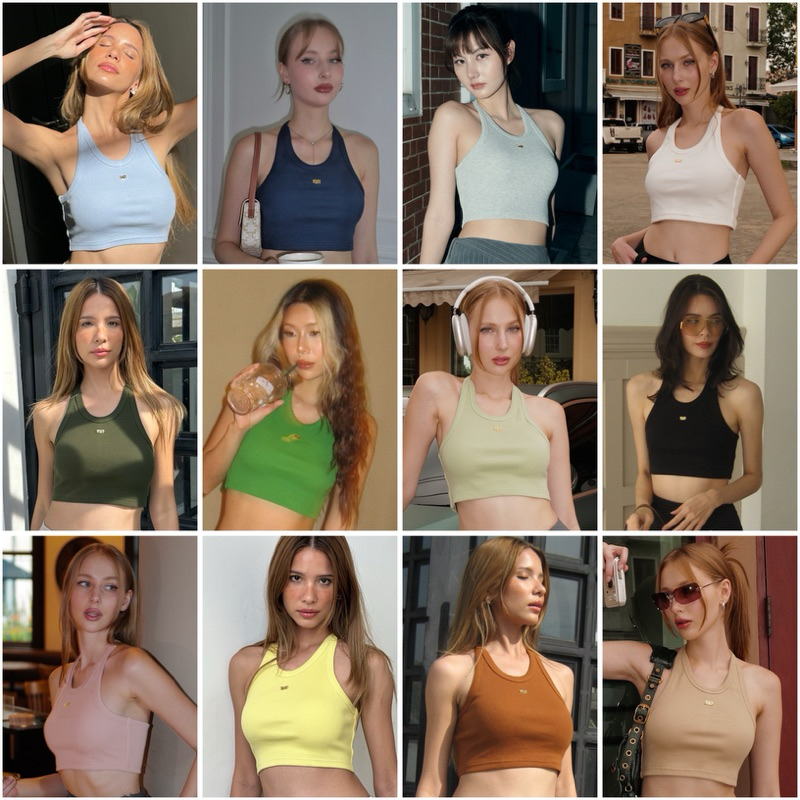 MESKMUSE Nora tank top ( เสื้อครอปสั้นผ้าร่องยืด มีหลายสี ขายดีสุดๆ แมทง่ายคุณภาพจึ้ง ควรมีติดตู้)