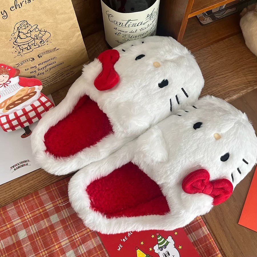 ❤️รองเท้า Kitty คิตตี้ Slipper ขนนุ่ม