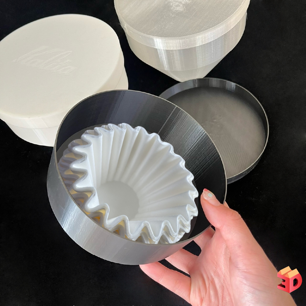 กล่องใส่ที่กรองกระดาษ มีฝาปิด ใส่ที่กรองกระดาษ kalita กล่องที่ใส่กระดาษกรองกาแฟ Kalita Wave Filter Container 155 185
