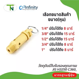 POLO โปโลลม (Safety Valve) เซฟตี้วาล์วปั๊มลม ข้อต่อทองเหลือง