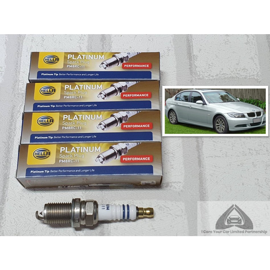 หัวเทียน แพลทตินัม BMW E90 ( 2004 - 2011 ) ชุด 4 หัว / 6 หัว Spark Plug : Hella PM8RC-11 , PMJ8RC4-8