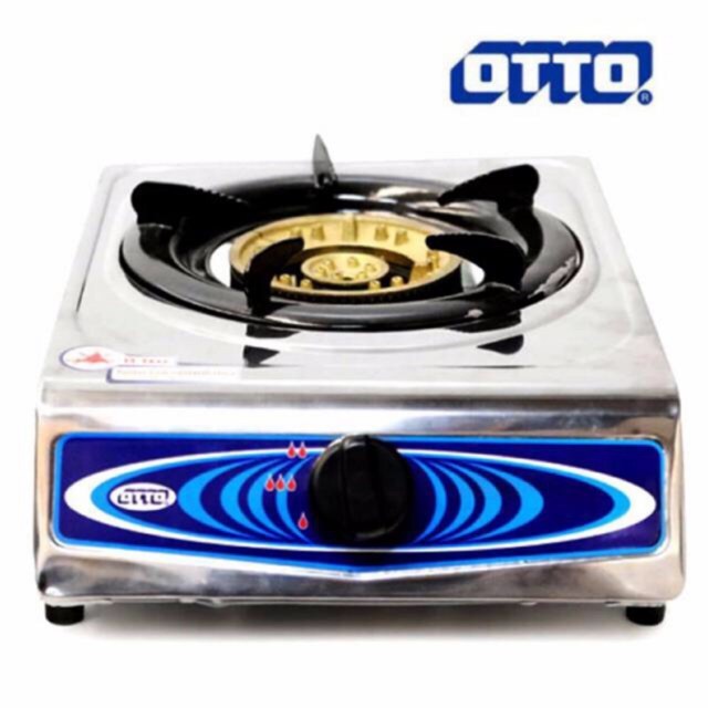 OTTO เตาแก๊สสแตนเลสหัวทองเหลือง รุ่น GS-851 (ไม่มีหัวปรับและสาย) รับประกัน 1 ปี ใช้แก๊ส LPG หัวปรับแรงดันต่ำ