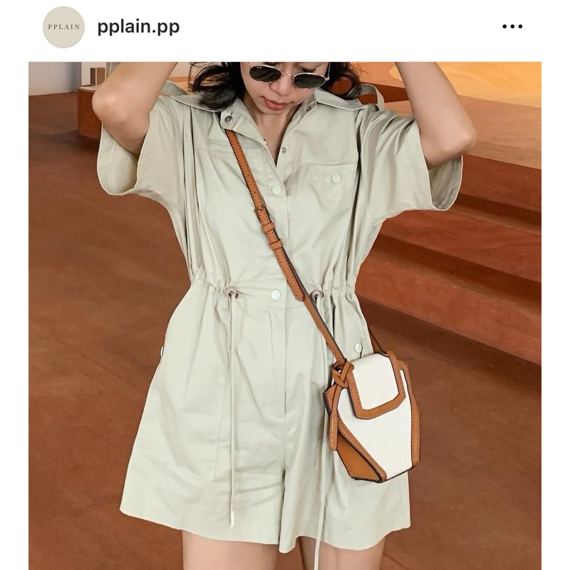 จั๊มสูทขาสั้น ร้านpplain.pp