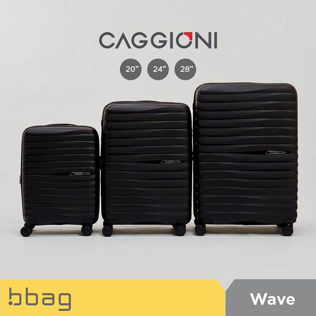 CAGGIONI กระเป๋าเดินทาง รุ่นเวฟ C23061 (Wave) : สีดำ