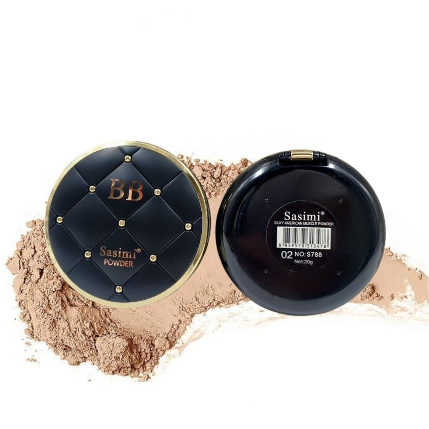 S788 แป้งพัฟ Sasimi BB Powder ตลับ 2ชั้น กันแดดกันน้ำผสมรองพื้น SPF60PA++
