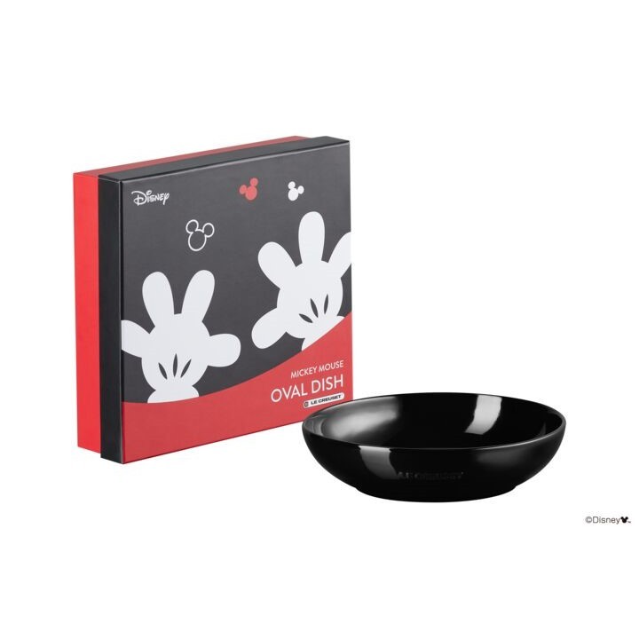 จานมิกกี้ สีดำ Mickey Mouse 19cm Oval Dish Black Onyx