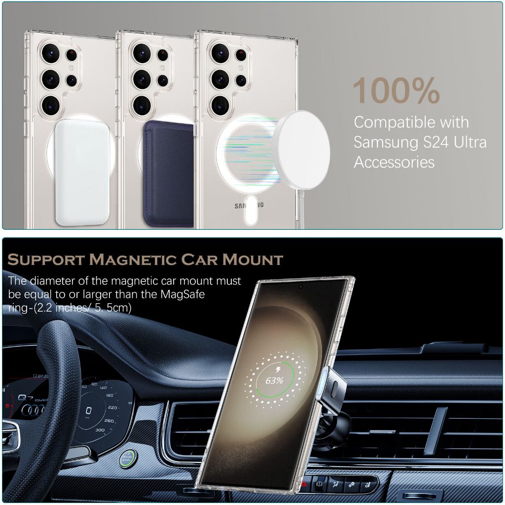 เคสแม่เหล็ก เคสใส Samsung S25 Ultra / S24 Ultra / S23 Ultra / S22 Ultra เคสกันกระแทก S25Ultra / S24Ultra Magnetic case - รูปที่ 6