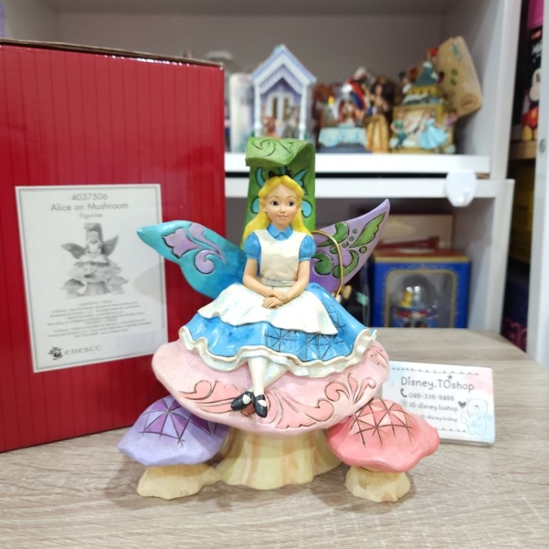 พร้อมส่ง🌟 Disney Traditions JIM SHORE ENESCO - Alice on Mushroom Figurine