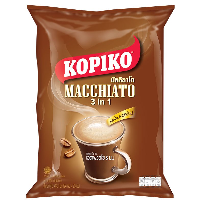 KOPIKO โกปิโก้ มัคคิอาโต กาแฟปรุงสำเร็จ 24 กรัม x 20 ซอง
