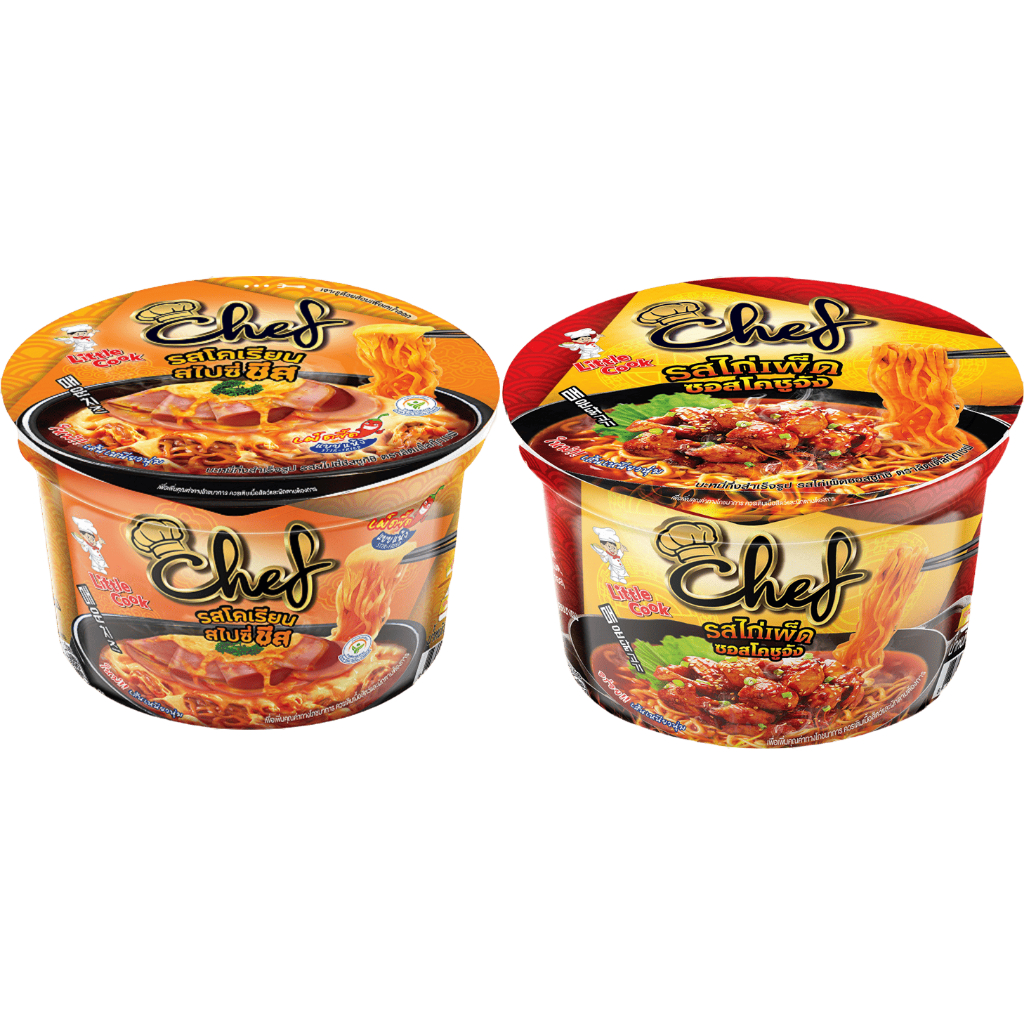 ลิตเติ้ลกุ๊กเชฟ บะหมี่กึ่งสำเร็จรูป Little cook  Chef  Instan Noodle