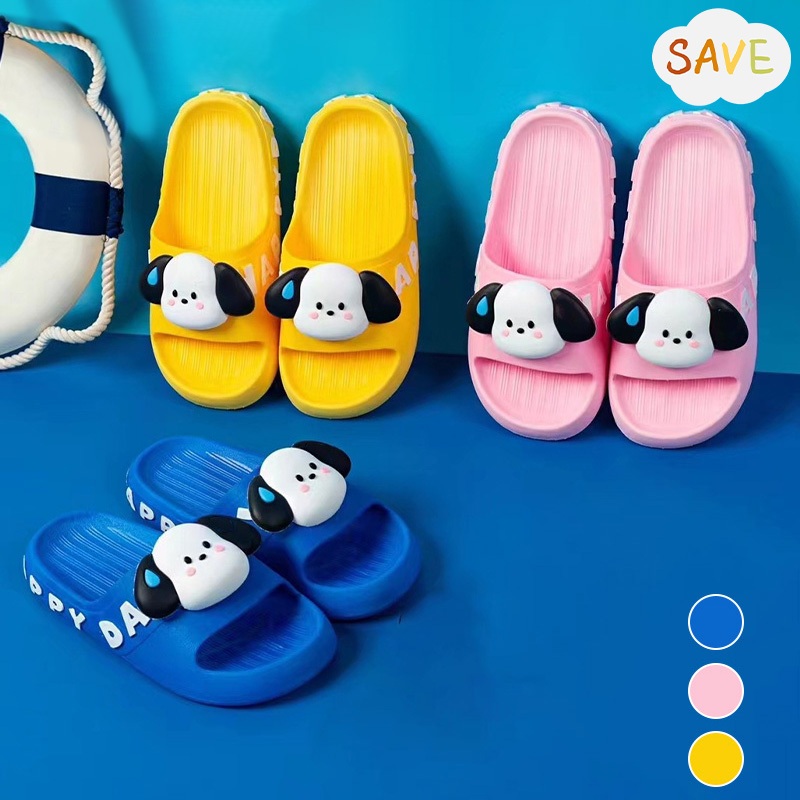 Save รองเท้าแตะเด็ก ตัวหมีน่ารัก รองเท้าลำลองเด็ก ยางนิ่ม ใส่สบาย มีกันลื่น รองเท้าแบบสวมแฟชั่นเกาหลีของเด็ก