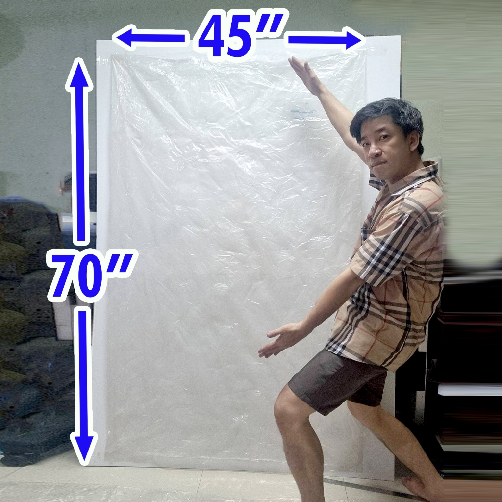 ถุงใส (มือ2) 30x65 / 45x70/ 38x76 นิ้ว ถุงไฮเดน ใบใหญ่ (แพ็ค 1/5 ใบ) หนา เหนียว ทนทาน มีขนาดใหญ่