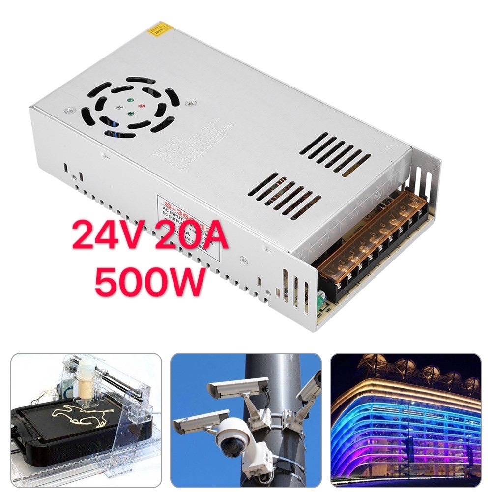 Switching Power Supply สวิตชิ่งเพาเวอร์ซัพพลาย 24V 5A 10A 20A 30A 240W 480W 720W (สีเงิน)