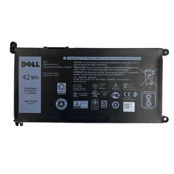 🔥🔋เริ่มแรก แบตเตอรี่โน้ตบุ๊ค YRDD6 1VX1H VM732 0YRDD6 01VX1H For 14 5585 3400 5488 5493 5593 P90F 42