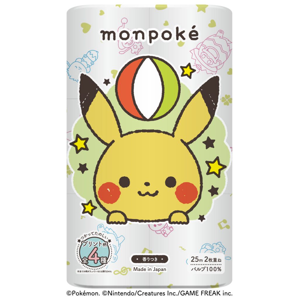 Hanataba Monpoke กระดาษชำระญี่ปุ่น มอนโปเกะ แพ็ค12ม้วน