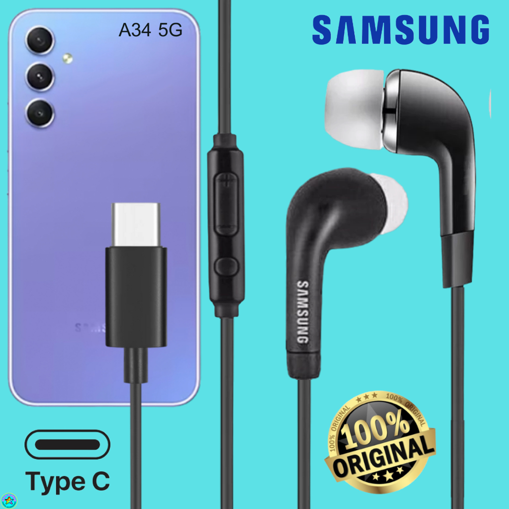 สมอลทอล์ค หูฟัง Samsung Type-C งานแท้ In-ear ซัมซุง A34 5G ไทป์ซี อินเอียร์ เสียงดี เบสนุ่ม ปรับระดั