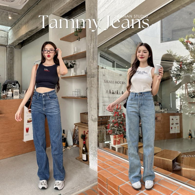 JS6581-Tammy Jeans ขากระบอกทรงเบสิค