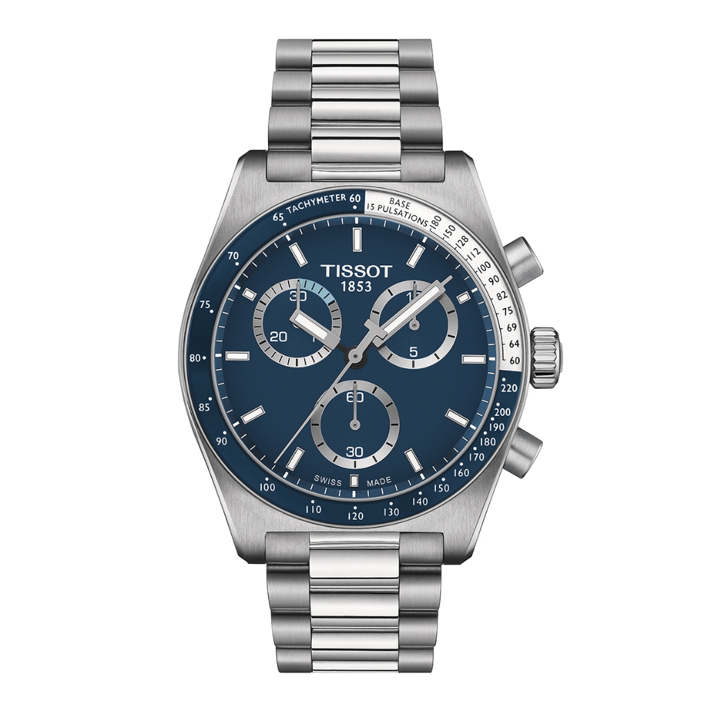 Tissot PR516 Chronograph ทิสโซต์ พีอาร์ 516 โครโนกราฟ T1494171104100 สีน้ำเงิน นาฬิกาผู้ชาย