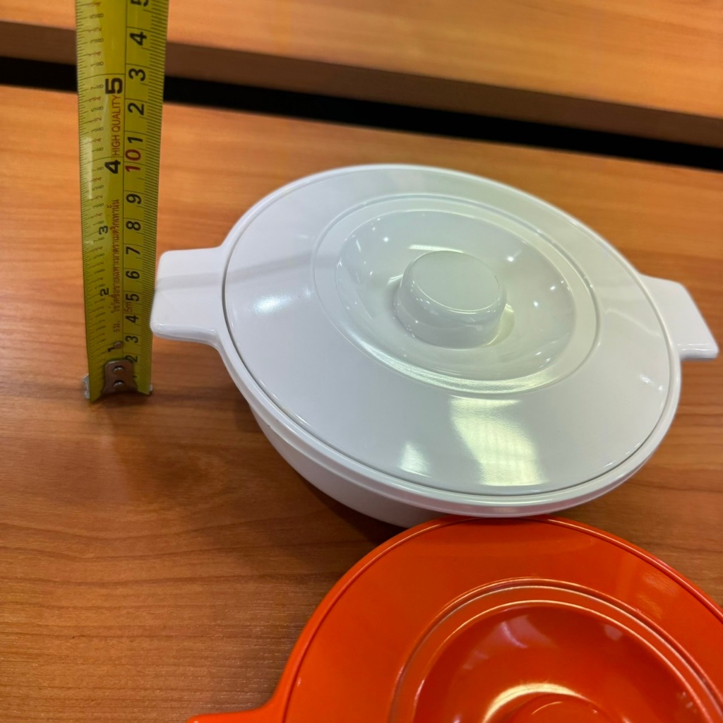 SB Melamine ชามมีฝาเมลามีน ถ้วยข้าวต้ม ชามกลมมีฝาเมลามีน โถใส่หอมเจียว ชามคนไข้โรงพยาบาล 6-7 นิ้ว BL988 - รูปที่ 5