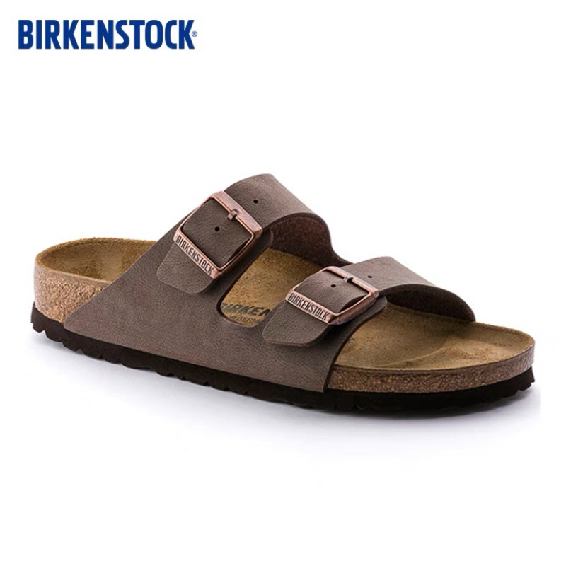 Birkenstock-Arizona Birko-Flor Nubuck Mocca