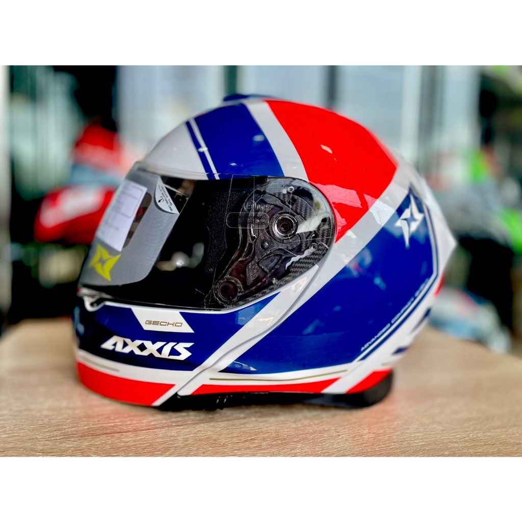 หมวกกันน็อค AXXIS รุ่น GECKO ลาย SV BOBS D5 GOLSS RED